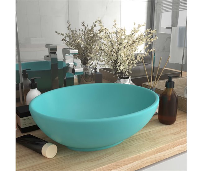 Lavatório - Lavabo - Pia de banheiro luxuoso oval Verde