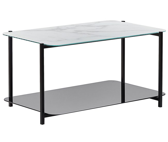 Beliani Mesa de centro GLOSTER 77x47 Preto