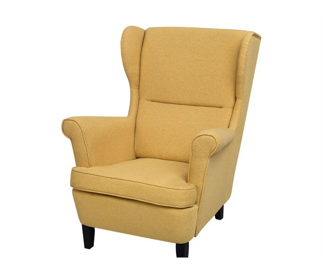 Beliani Poltrona com braços ABSON Amarelo