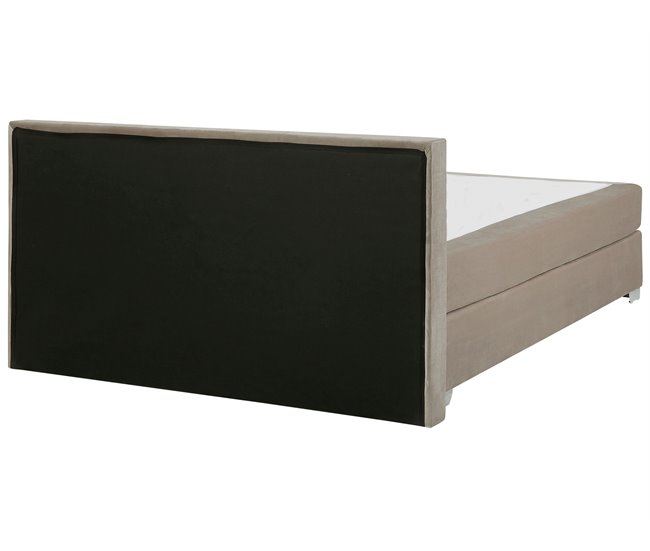 Beliani Cama continental Veludo CONSUL 191x212 Bege