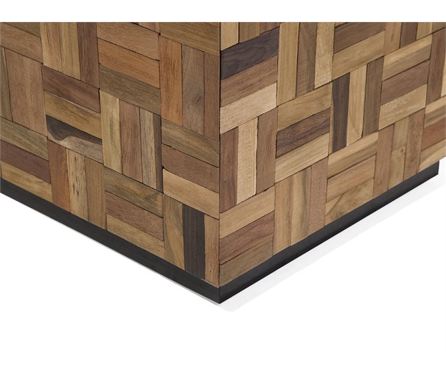 Beliani Mesa de centro GAMETI 45x45 Castanho