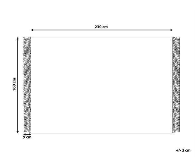 Beliani Pelos curtos EMIRLER 160x230 Branco/ Bege