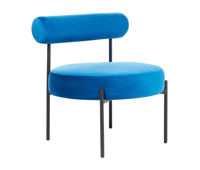 Beliani Poltrona ALPHA Azul Marino