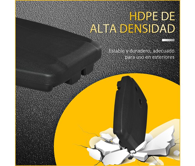 Base de Chapéu de Sol HDPE Outsunny 80x60 Preto