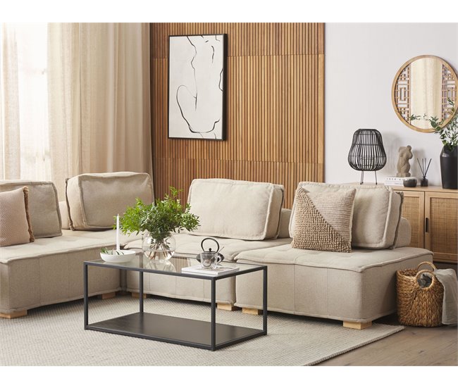 Beliani Mesa de jantar MARAMO 50x100 Preto