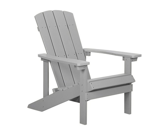 Beliani Silla de jardín ADIRONDACK Amarelo