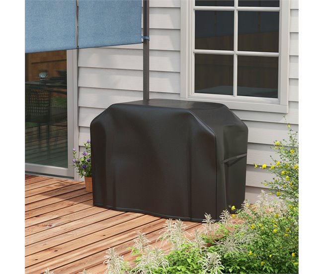 Capa Protetora para Barbecue Tecido Oxford Outsunny Preto