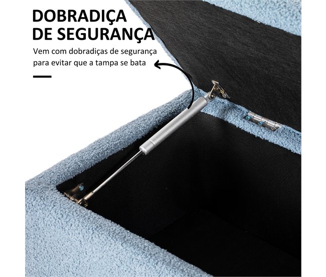 Banco de Armazenamento Poliéster, Espuma e Madeira de Borracha 38x95 Cinza