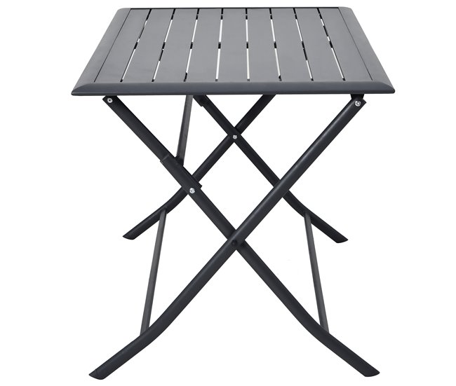 Mesa de jardim dobrável HANA cinzento escuro Cinza