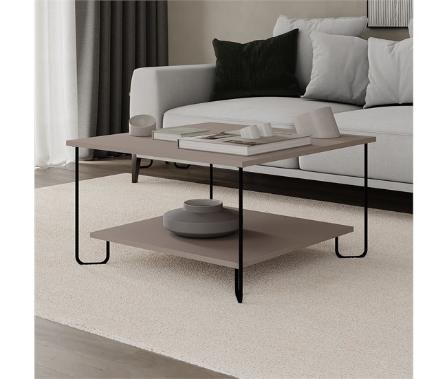 Mesa de centro TONKA quadrada Bege