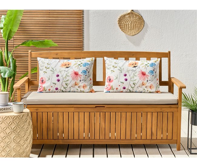 Beliani Almofada de jardim MONESI 40x60 Multicor