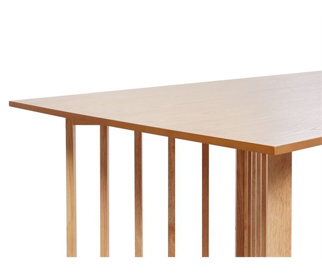 Beliani Mesa de jantar LEANDRA Castanho