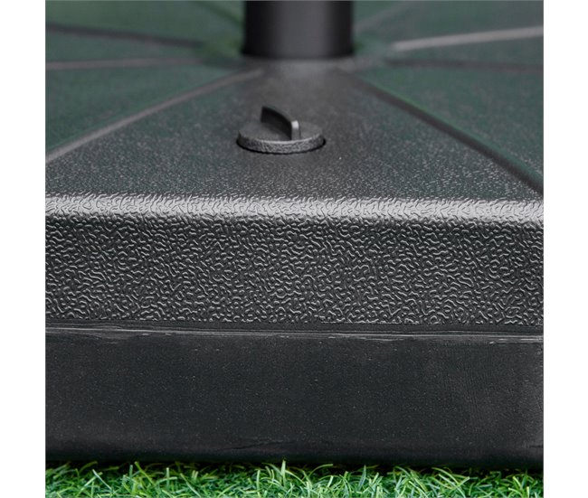 Base Chapéu de Sol HDPE, Metal Outsunny 60x60 Preto