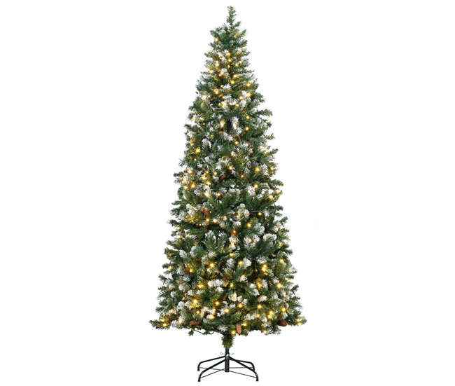 Árvore de Natal PVC e Aço HOMCOM, casa - natal Verde