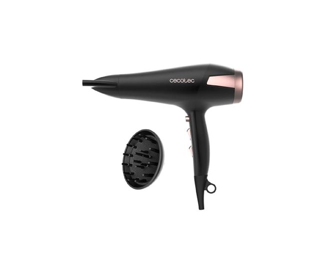 Cecotec Secador de cabelo DC com 2400 W, tecnologia de iões e elevado caudal de ar. Preto