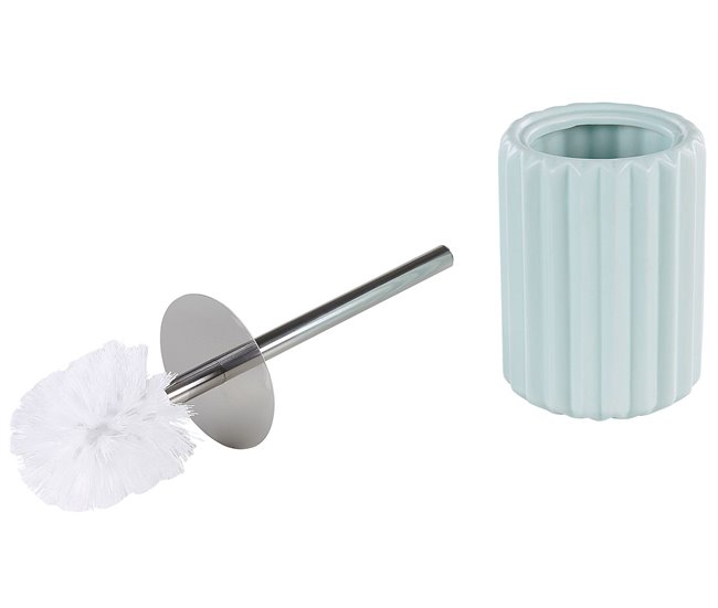 Beliani Conjunto de accesorios de baño GORBEA Azul Claro