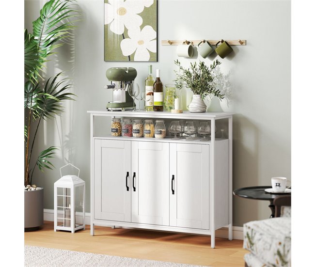 Aparador Melamina de Madeira e MDF HOMCOM Branco