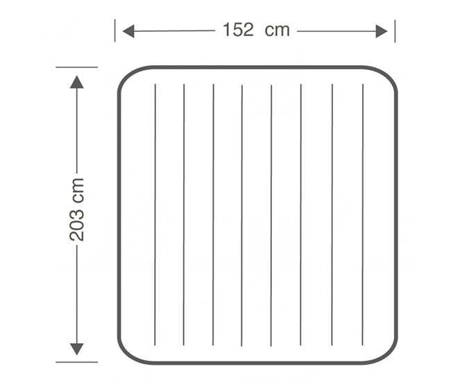 Colchão inflável duplo INTEX 152x203x25 cm Azul