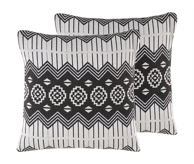 Beliani Almofada decorativa CARDAK Preto