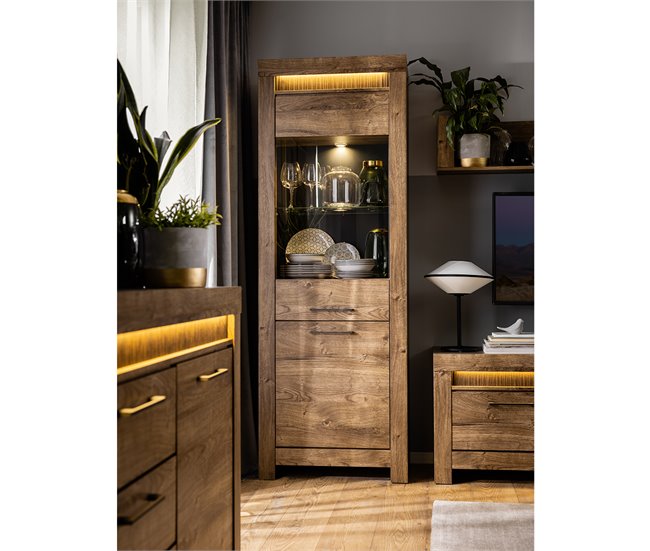 Vitrina LED de 2 portas com Amaury Madeira