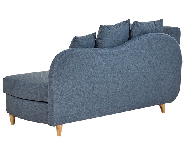 Beliani Chaise longue Linho MERI Azul