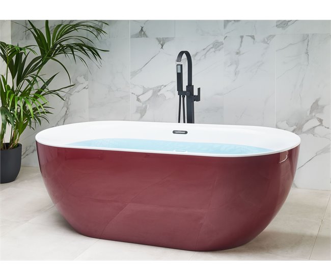 Beliani Bañera independiente CARRERA 80x170 Vermelho
