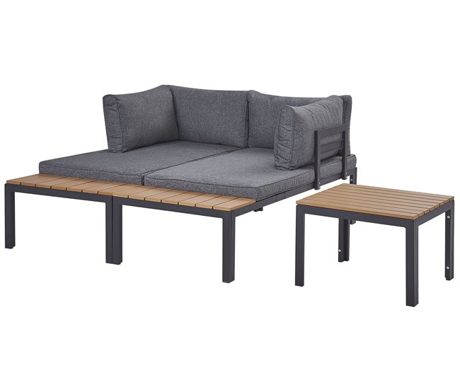 Beliani Conjunto lounge PIENZA Preto