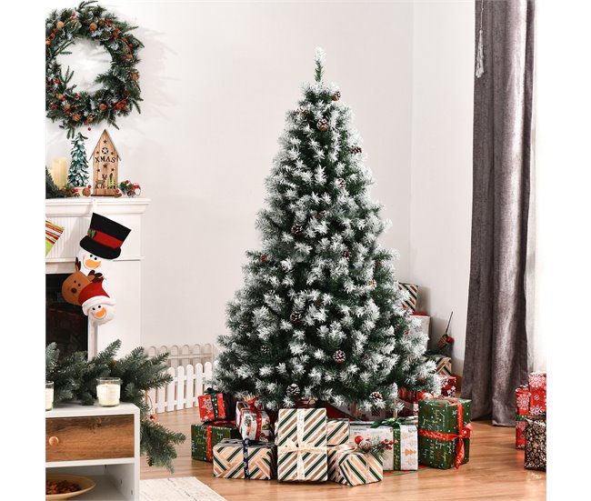 Árvore de Natal Artificial 180cm PVC HOMCOM, casa - natal Verde
