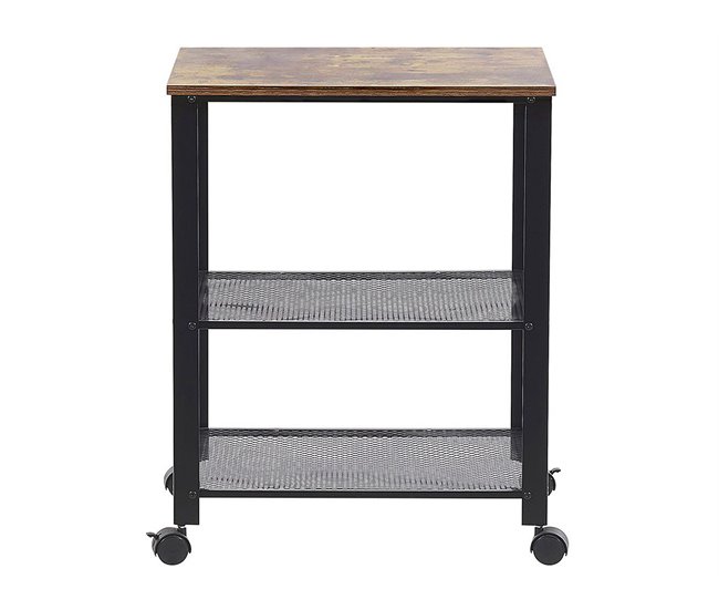 Beliani Carrito de cocina BOLZANO Preto