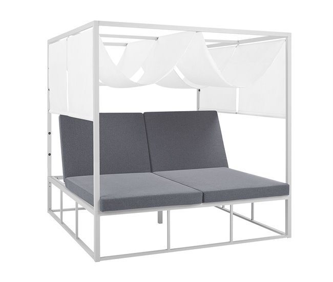 Beliani Cama de jardim PALLANZA Branco