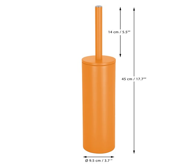 Spirella Bathroom Broom com suporte Laranja
