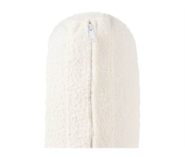 Beliani Sofá de 3 lugares Bouclé SOVIK Branco/ Bege