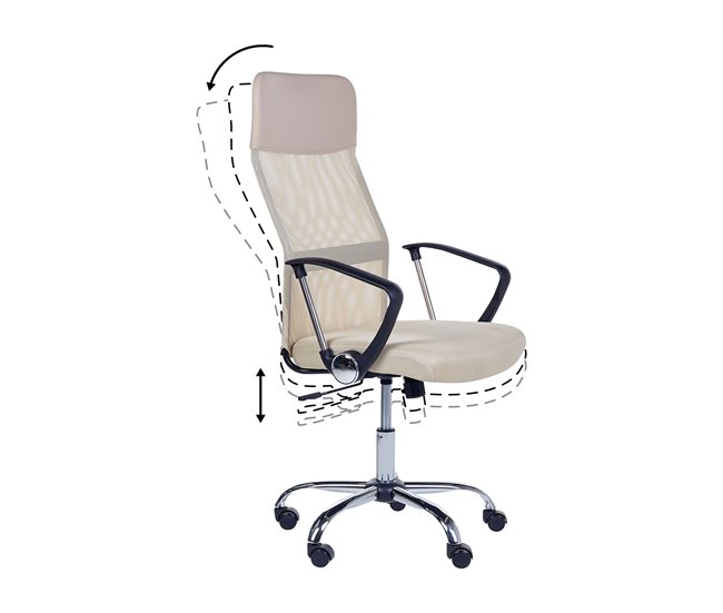 DESIGN Cadeira de escritório Beliani Bege