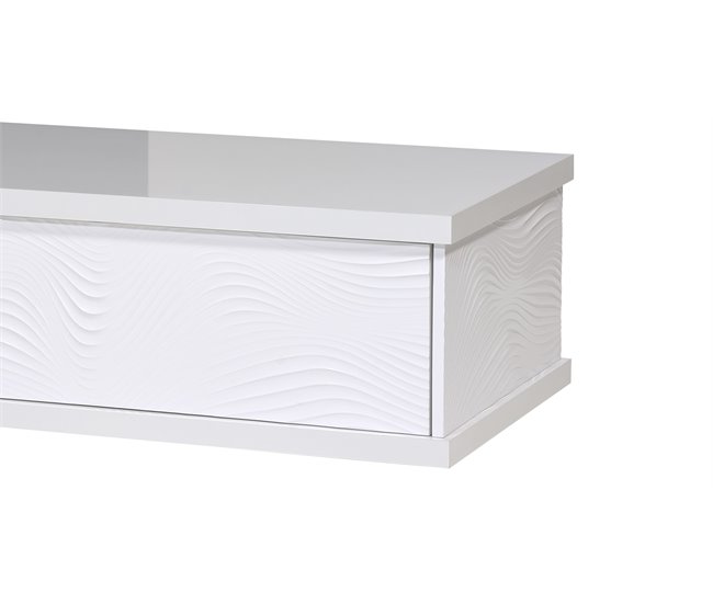 Mesa de centro modelo DUNE branco Branco Brillo