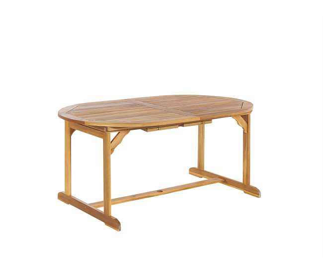 Beliani Mesa extensível MAUI Castanho