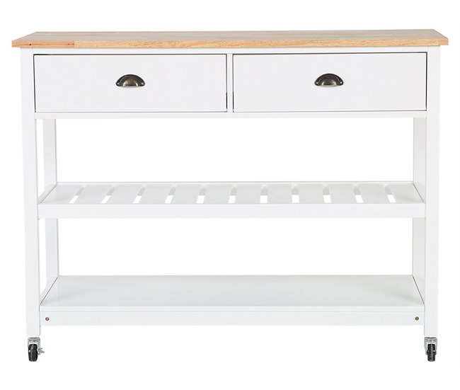 Beliani Carrinho de cozinha NAVARINO 120 Branco