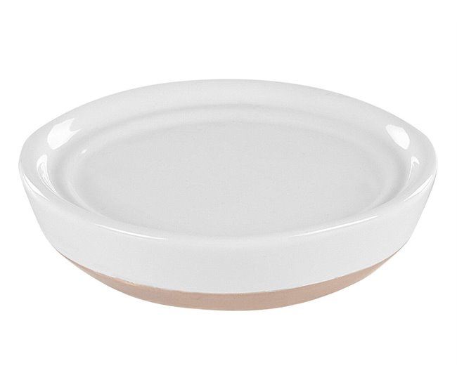 Beliani Conjunto de acessórios de banho LEBU Branco