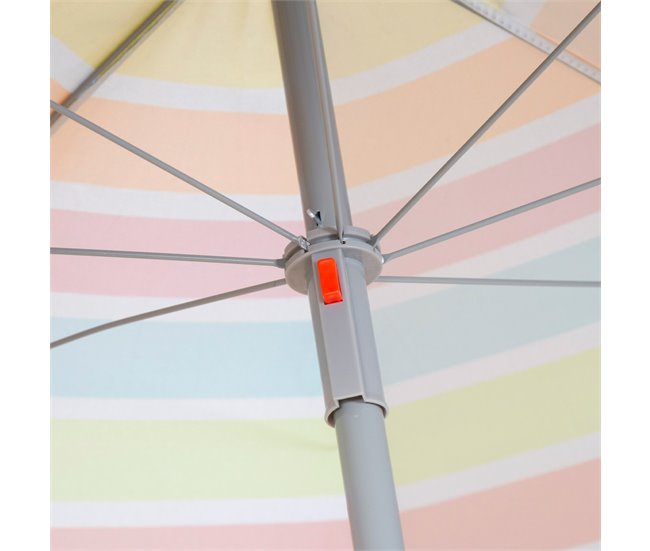 Aktive Guarda-chuva de praia inclinável riscas multicoloridas 200 cm UV50 Multicor