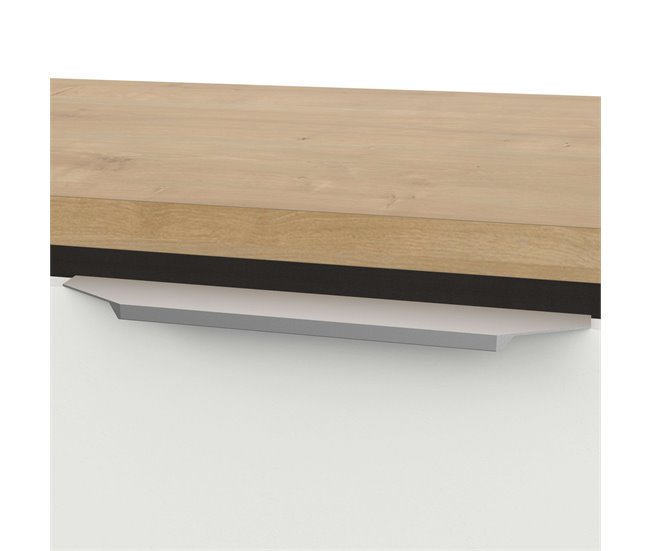 Acesso ao aparador da sala de estar 4P Branco/ Madeira