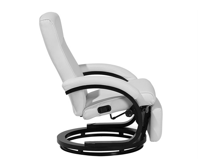Beliani Sillón reclinable MIGHT Branco