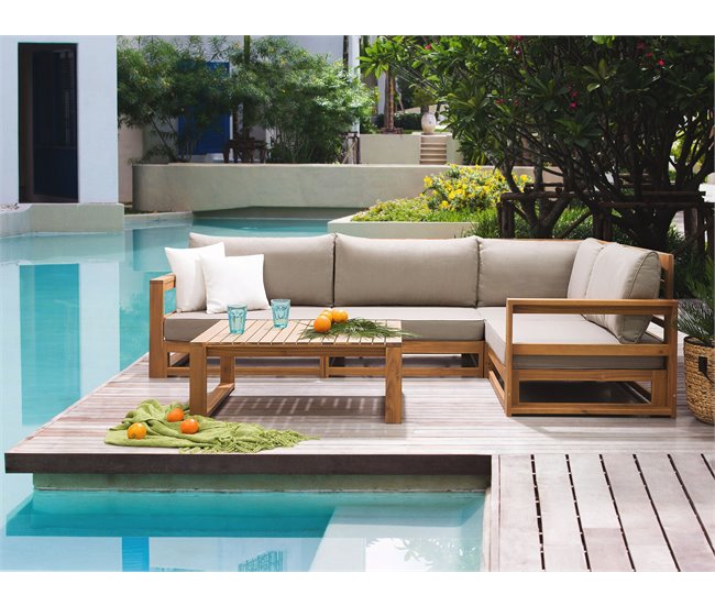 Beliani Conjunto lounge TIMOR Cinza Escuro