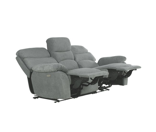 Sofá 3 lugares 2 assentos relax elétricos ESPRIT Verde