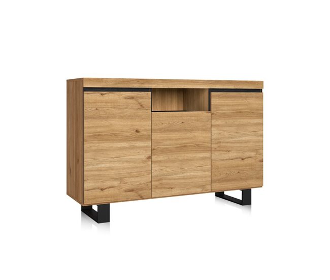 Aparador Ebos UP 140 Preto / Cinza