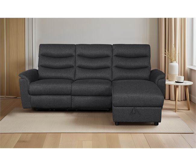 Chaise loungue relax elétrico FAMILY Antracite
