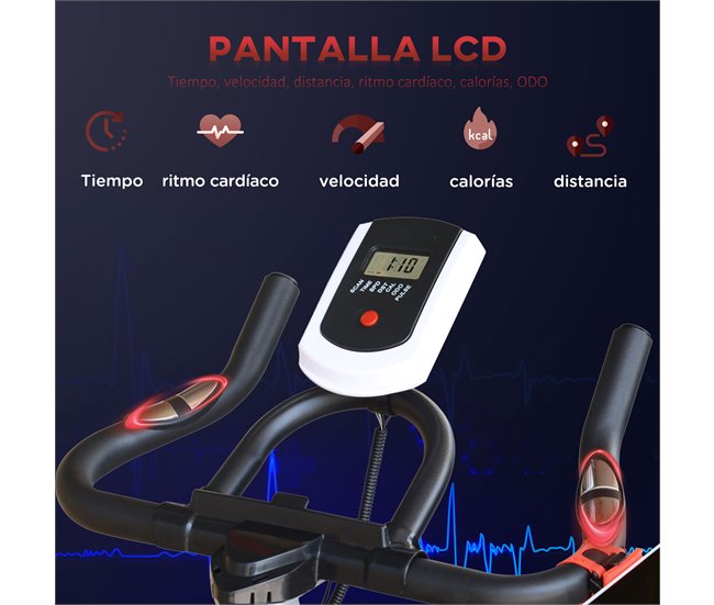 Bicicleta Estática Aço HOMCOM Preto