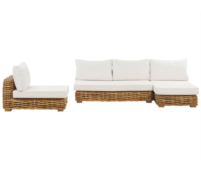Beliani Conjunto lounge VARALLO Dourado