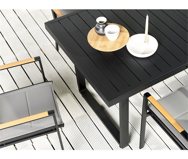 Beliani Mesa extensível VALCANETTO Preto