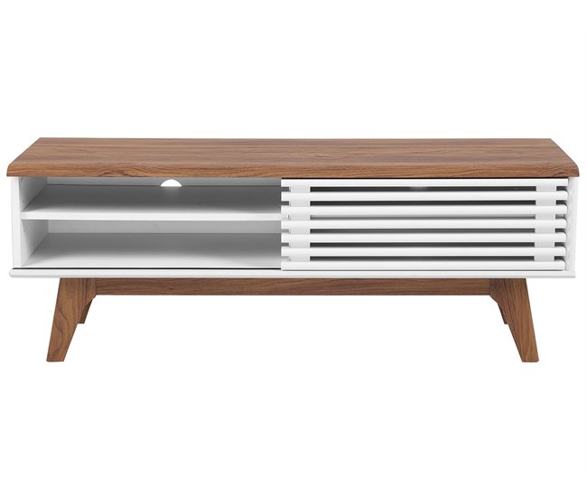 Beliani Mesa de TV TOLEDO 117 Branco