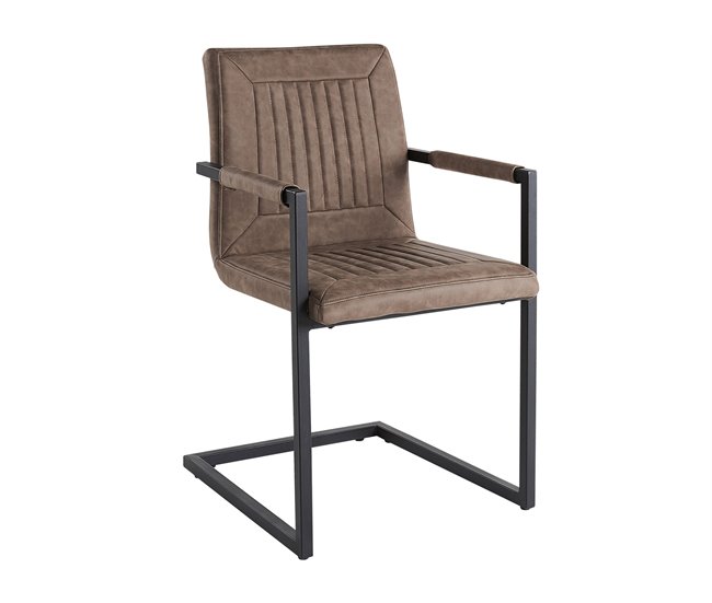 Beliani Silla de conferencias BRANDOL Castanho