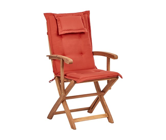 Beliani Conjunto de refeição MAUI II Vermelho